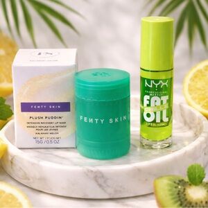 Fenty Beauty by Rihanna + NYX |Tropical Lip Treat Duo | Glossy + Shimmer Lip Set